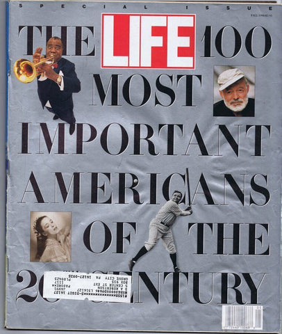 ORIGINAL Vintage 1990 Life Magazine 100 Most Important Americans Babe Ruth