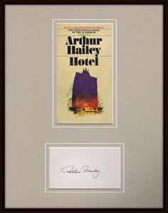 Arthur Hailey Signed Framed Hotel 11x14 Book Cover Display