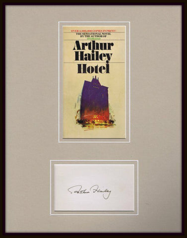 Arthur Hailey Signed Framed Hotel 11x14 Book Cover Display