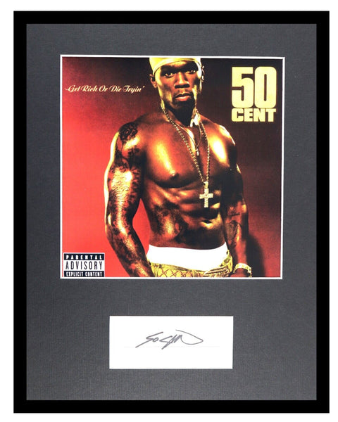 50 Cent Signed Framed 11x14 Get Rich or Die Tryin Poster Display