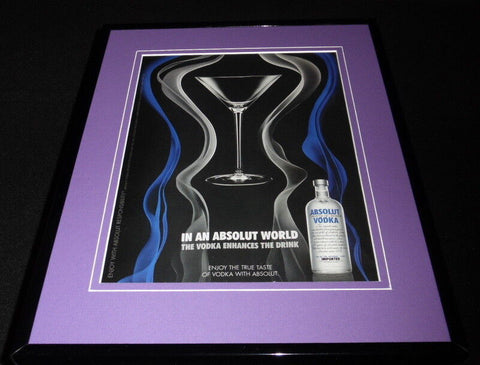 2009 Absolut Vodka Framed 11x14 ORIGINAL Advertisement