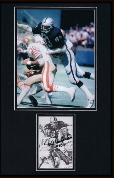 Ted Hendricks Signed Framed 11x17 Photo Display Raiders