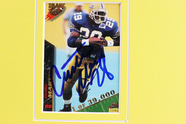 Curtis Martin Signed Framed 16x20 Rookie Card & Photo Display Pitt w/ Dorsett