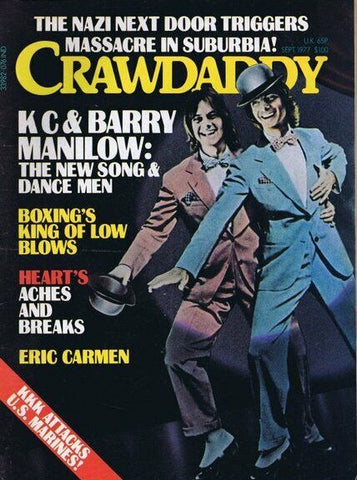 ORIGINAL Vintage September 1977 Crawdaddy Magazine KC & Barry Manilow