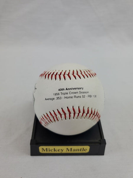 Mickey Mantle Record Breakers of Baseball Facsimile Signed Baseball