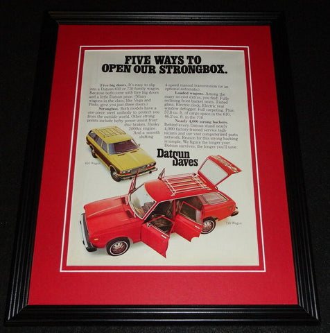 1976 Datsun 610 & 710 Wagon 11x14 Framed ORIGINAL Vintage Advertisement 