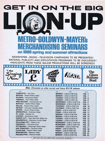 1966 Metro Goldwyn Mayer MGM ORIGINAL Vintage 9x12 Industry Ad Singing Nun