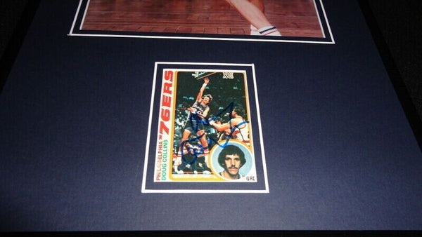 Doug Collins Signed Framed 11x17 Photo Display 76ers