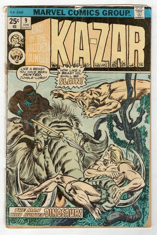 Ka-Zar #9 ORIGINAL Vintage 1975 Marvel Comics