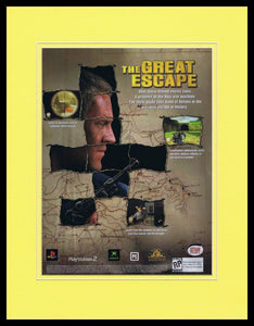 Great Escape 2003 PS2 Xbox Framed 11x14 ORIGINAL Advertisement