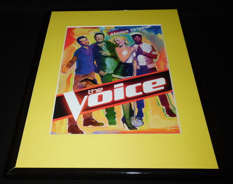 The Voice 2014 NBC Framed 11x14 ORIGINAL Advertisement Gwen Stefani B Shelton