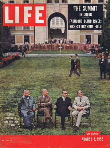 ORIGINAL Vintage Life Magazine August 1 1955 Geneva Summit Dwight Eisenhower