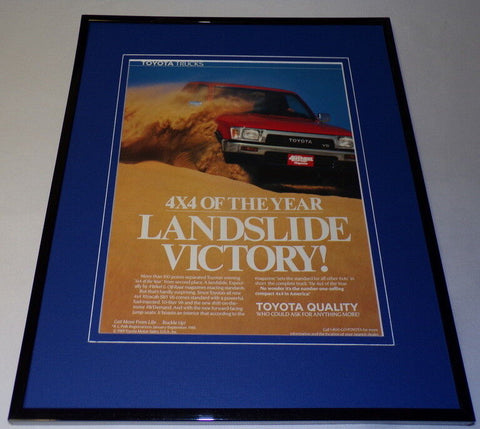 1989 Toyota 4x4 Truck Framed 11x14 ORIGINAL Vintage Advertisement