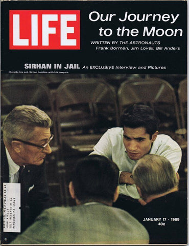 ORIGINAL Vintage Life Magazine January 17 1969 Sirhan in Jail