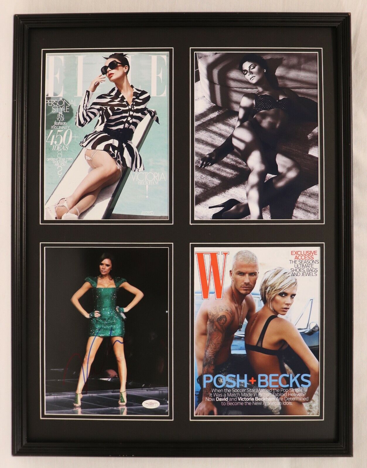 Victoria Beckham Posh Spice Signed Framed 18x24 Photo Set JSA Spice Girls