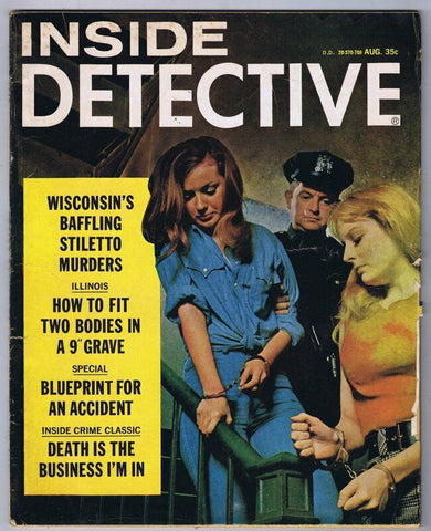 ORIGINAL Vintage August 1967 Inside Detective Magazine GGA