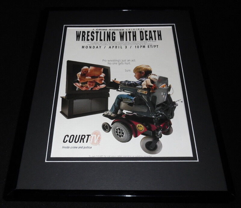 Wrestling With Death 2000 Framed 11x14 ORIGINAL Advertisement Court TV