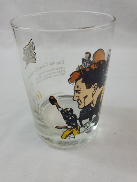 VINTAGE 1982 McDonald's Steelers 50 Years Glass Jack Lambert Franco Harris