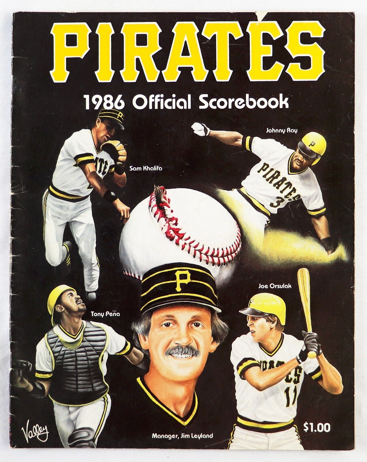 Sep 14 1986 Cubs @ Pittsburgh Pirates Scorebook Scored Barry Bonds Rookie