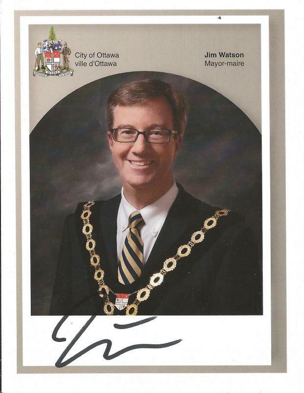 Mayor of Ottawa Jim Watson Signed 4.25x5.5 Photo Card