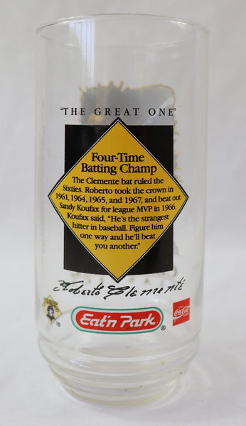 VINTAGE 1994 Eat n Park Roberto Clemente Classics Glass Pirates