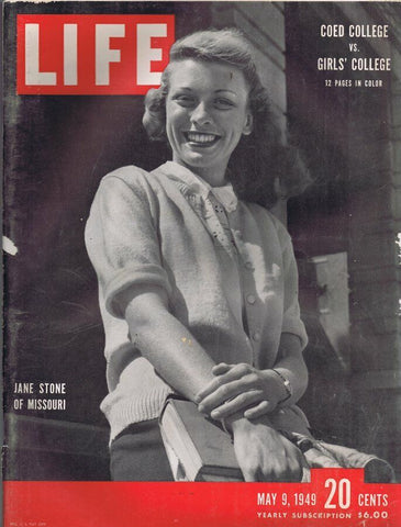 ORIGINAL Vintage Life Magazine May 9 1949 Jane Stone