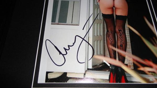 Anya Benton Stockings Heels Thong Signed Framed 11x14 Photo Display AW Pink Slip