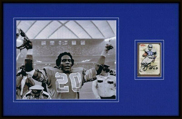 Billy Sims Signed Framed 11x17 Photo Display Lions