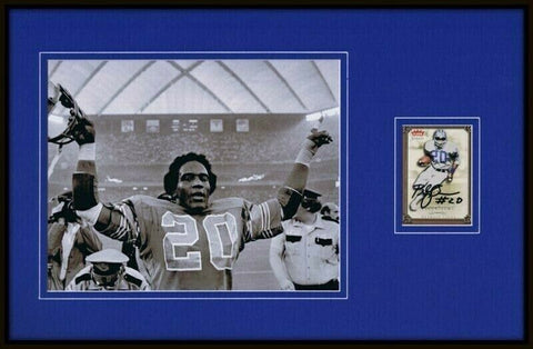 Billy Sims Signed Framed 11x17 Photo Display Lions