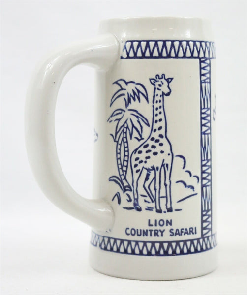 1975 Ceramarte King's Dominion Amusement Park Lion Country Safari Beer Stein