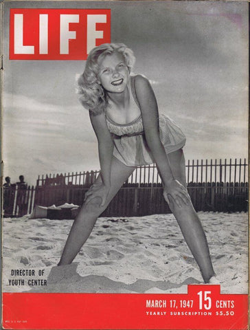 ORIGINAL Vintage Life Magazine March 17 1947 Director of Youth Center