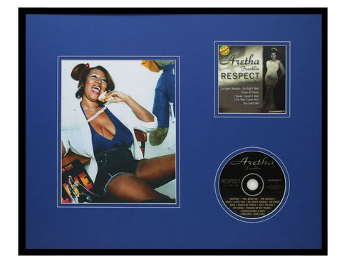 Aretha Franklin Framed 16x20 Respect CD & Photo Display