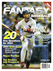 2004 CBS Sportsline Fantasy Baseball Magazine Albert Pujols