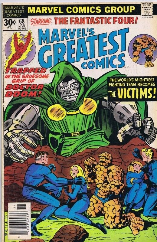 Marvel's Greatest Comics #68 VINTAGE 1976 Marvel Fantastic Four 