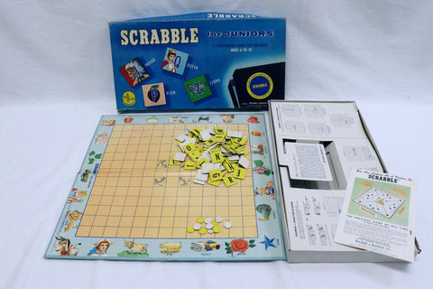 ORIGINAL Vintage 1958 Selchow + Righter Scrabble for Juniors Board Game  