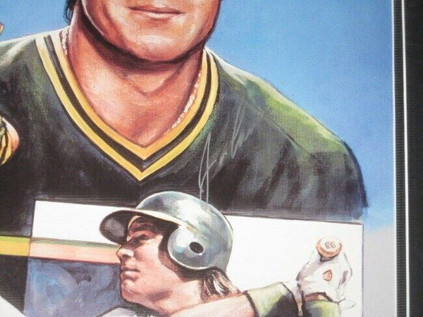 Jose Canseco Signed Framed 16x20 Lithograph Oakland A's