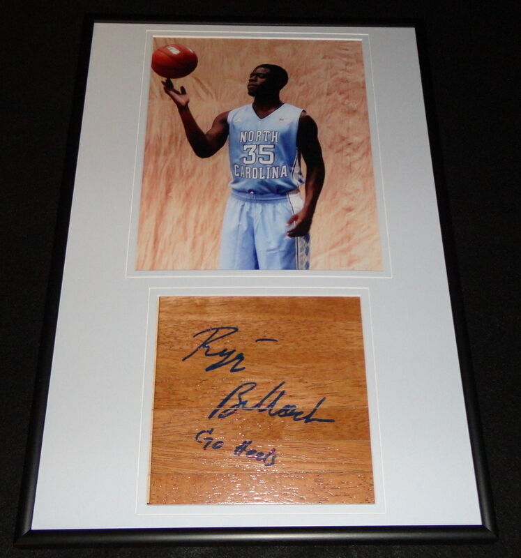 Reggie Bullock Signed Framed Floorboard & Photo Display North Carolina C