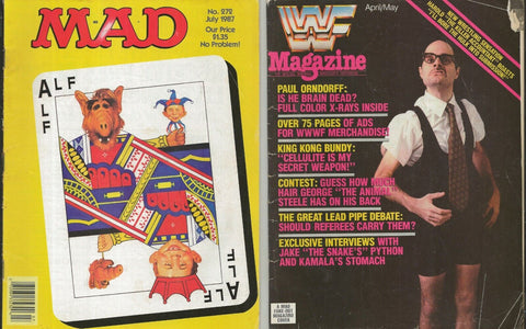 ORIGINAL Vintage July 1987 Mad Magazine #272 NBC ALF WWF 