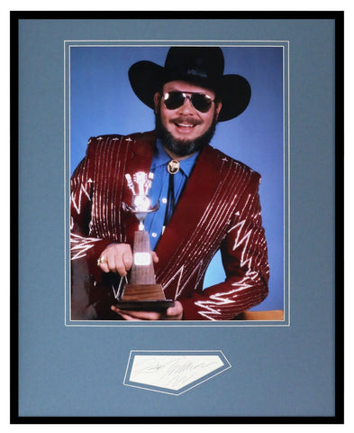 Hank Williams Jr Signed Framed 16x20 Photo Display JSA 