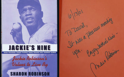 Sharon Robinson Signed 2001 Jackie Robinson Values Hardcover Book 