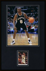 Avery Johnson Signed Framed 11x17 Photo Display Nuggets Spurs Mavericks