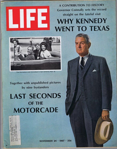 ORIGINAL Vintage Life Magazine November 24 1967 JFK Motorcade