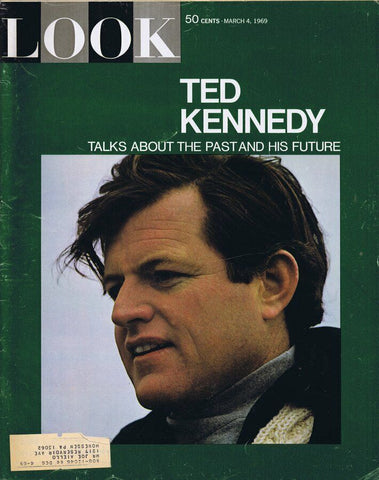 ORIGINAL Vintage Look Magazine March 4 1969 Ted Kennedy