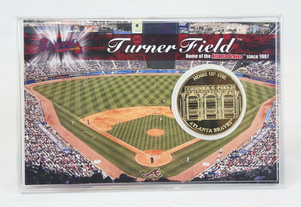 Atlanta Braves Turner Field Highland Mint MLB 24K Gold Overlay Coin