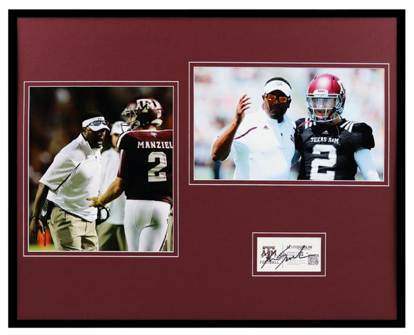 Kevin Sumlin Signed Framed 16x20 Business Card + Photo Set JSA Texas A&M