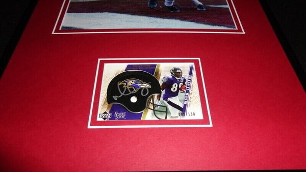 Mark Clayton Signed Framed Rookie Card & Photo Display UDA Oklahoma Ravens