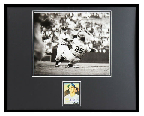 Bobby Richardson Signed Framed 16x20 Photo Display TOPPS Yankees