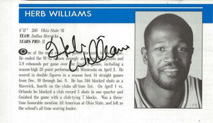 Herb Williams Signed Vintage Program Page Mavericks Ohio State