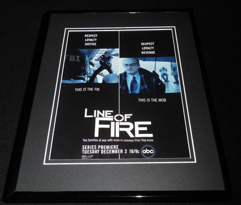 Line of Fire 2003 ABC Framed 11x14 ORIGINAL Advertisement Leslie Bibb