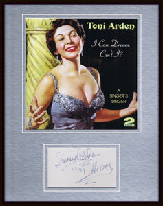 Toni Arden Signed Framed 11x14 Photo Display JSA 